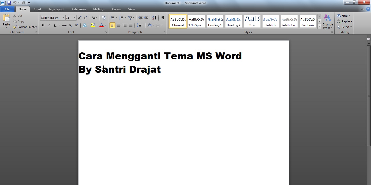 Cara Mudah Mengganti Tema Microsoft Word