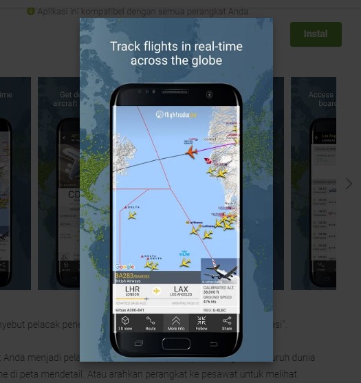 Cek Keberadaan Pesawat Dengan Aplikasi Pemantau Pesawat Android